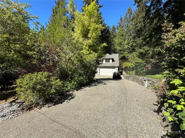Enter the property on the east side onto the circular drive way.