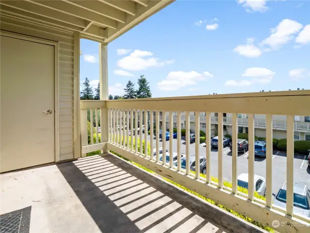 Rear private deck/balcony with beautiful PNW views