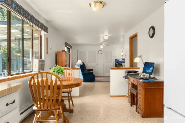 Family room just off kitchen.