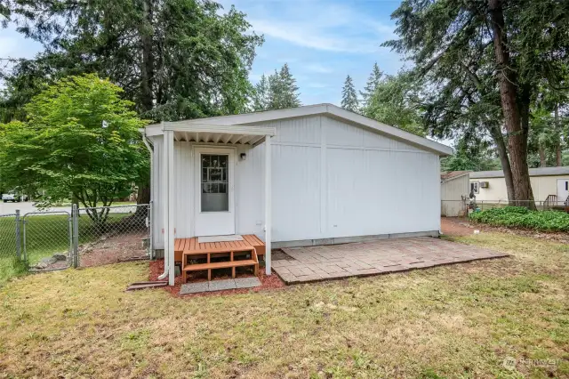 Back entrance leads you into your mudroom.