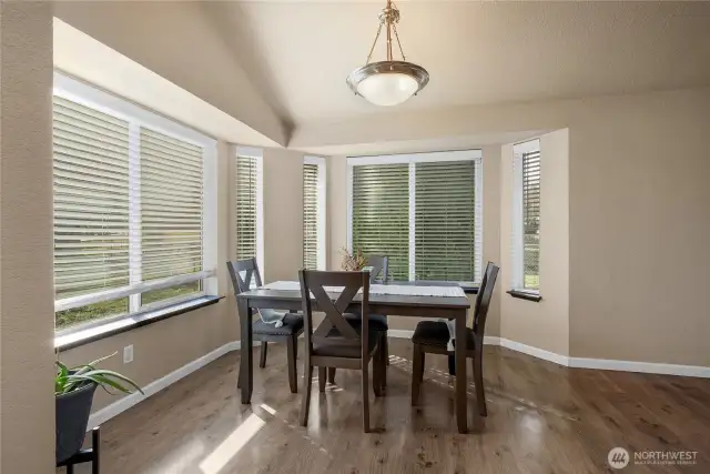Kitchen view to dining rm