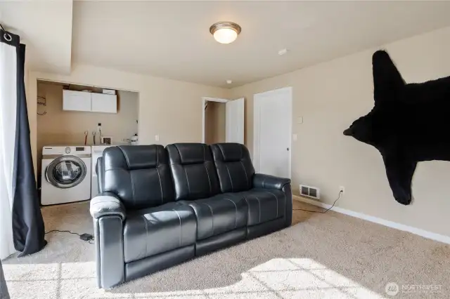 View of washer & dryer area
