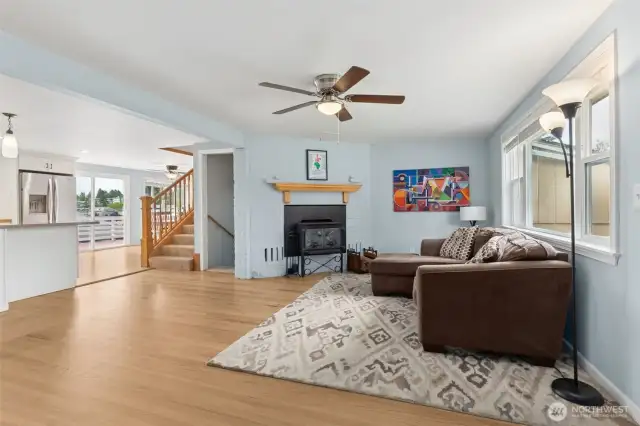 Wood burning fireplace insert is very efficient