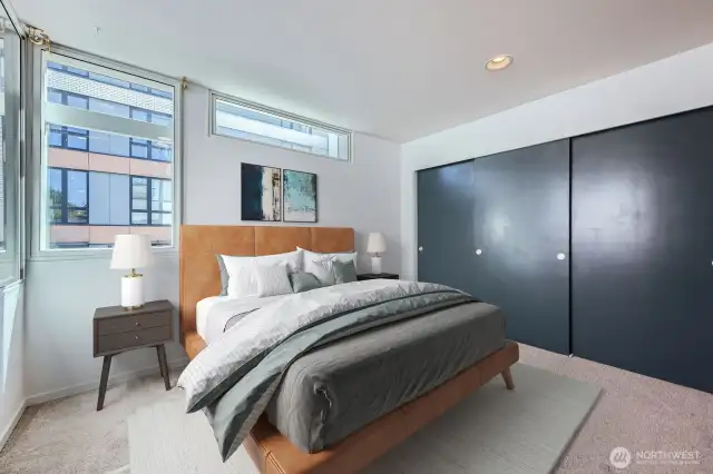 Virtually Staged Primary Bedroom
