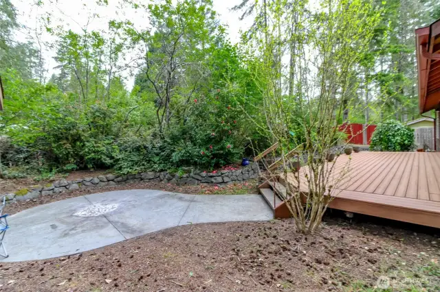 Paved Firepit area, perfect for entertainment