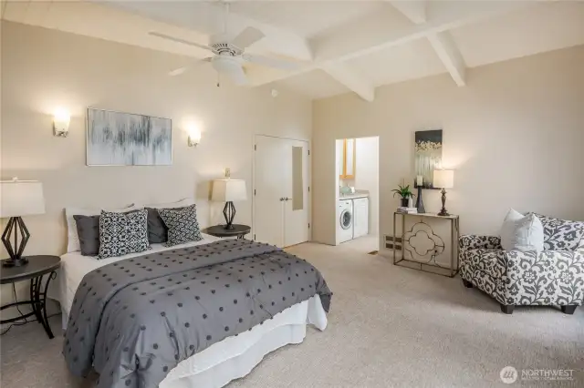 Another view of the primary bedroom...there is even a second washer dryer set in the Primary bathroom.
