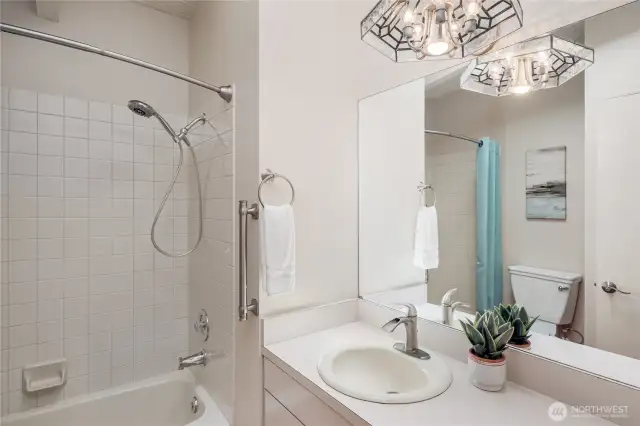 Upstairs guest bathroom.