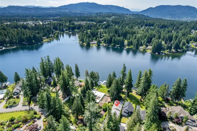 Pine Lake is beautiful!  View looking SE.