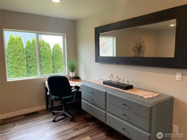 Master bedroom has plenty of room to work from home
