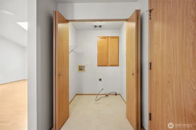 Laundry area just off of the kitchen