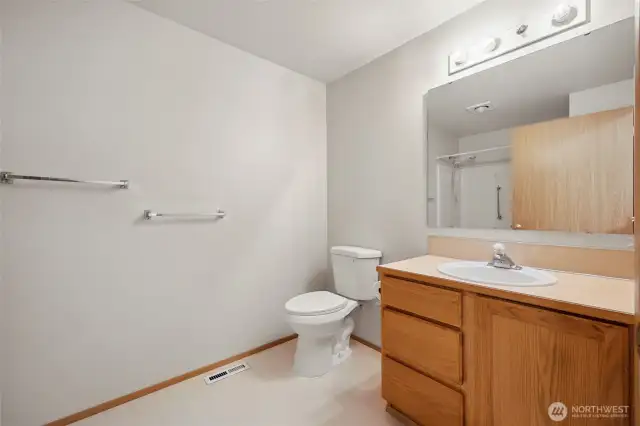 Main bathroom is oversized