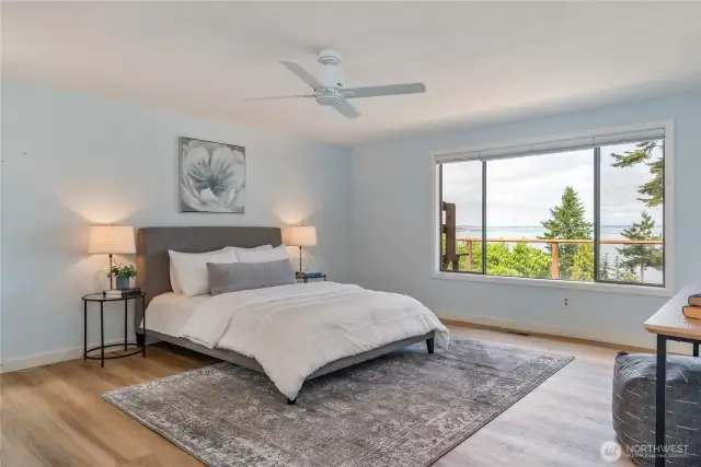 Main level primary bedroom.