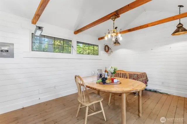 Whimsical potting shed (with electric).