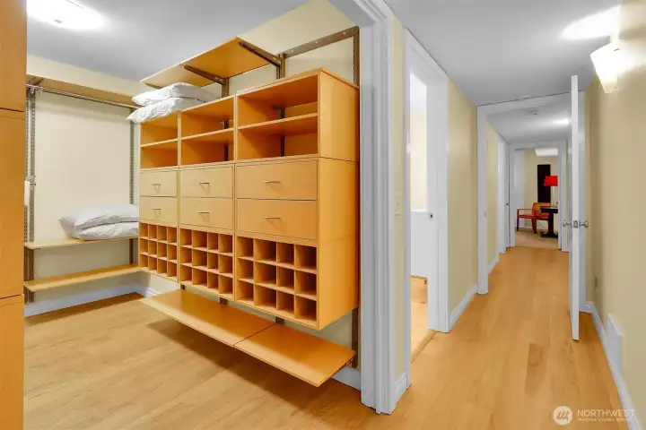 Custom walk-in Primary Suite Closet