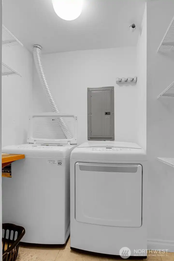 Utility Room with Sink as well, front-loading machines stay
