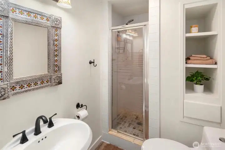 3/4 bath on the main level.