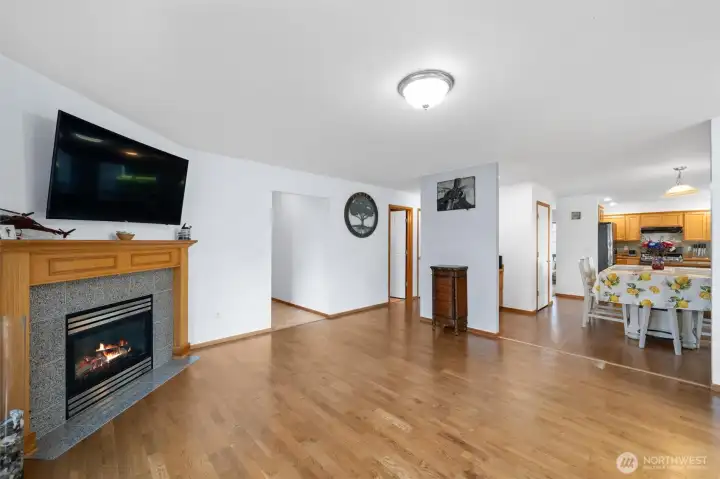 View from 2nd Living Room into Dining Room & Kitchen