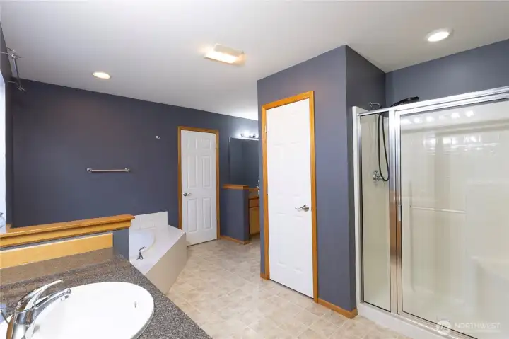 Dual Sinks and Counters & Linen Closet