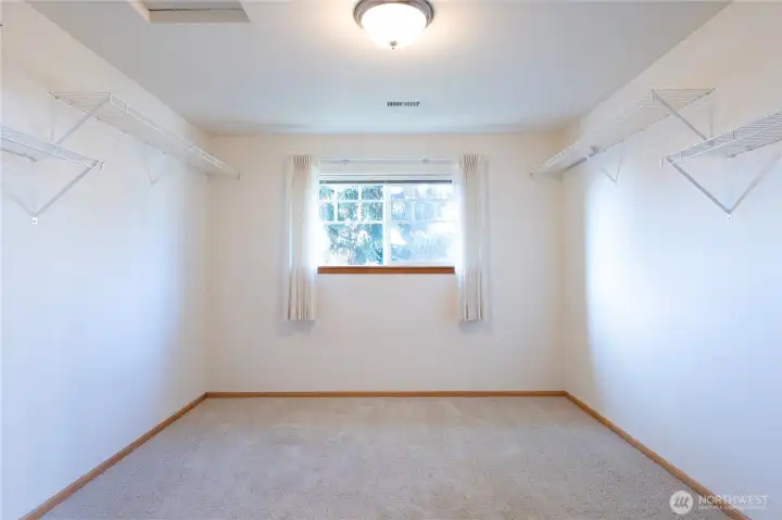 HUGE Walk in Closet off Primary w/ Window