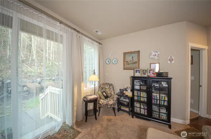 The home has several cozy nooks....this one here makes a great reading corner or put your feet up and watch your favorite show!