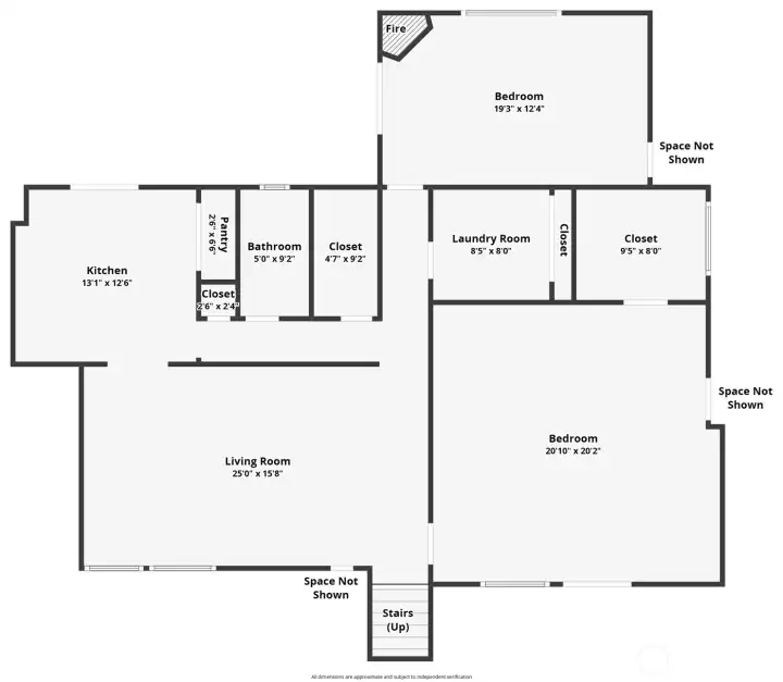 Downstairs approximate floorplan