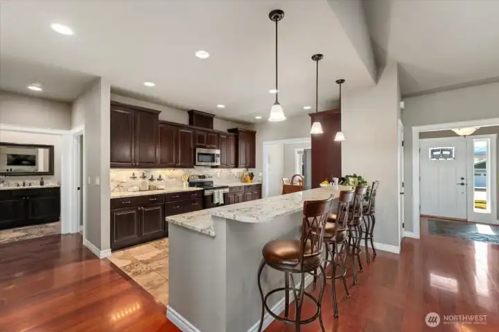 Spacious Kitchen with Eating Bar