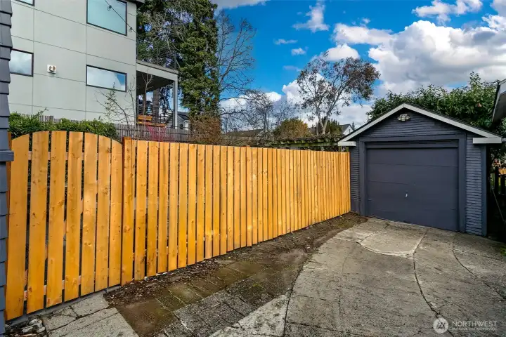 One-car garage with EV Charger!