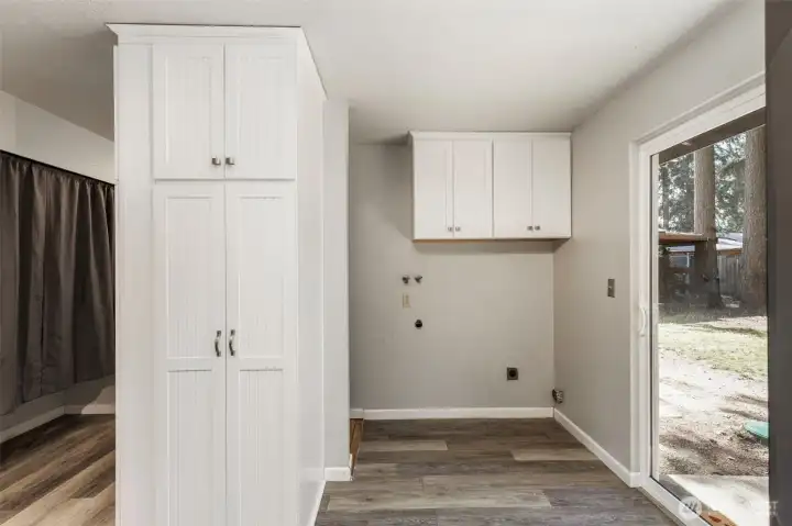 Laundry Space just off the Kitchen.