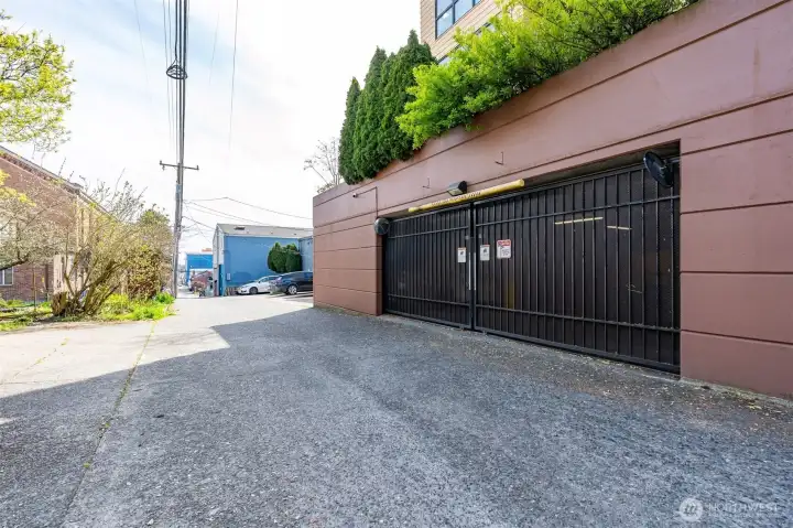 Secure garage off alley way