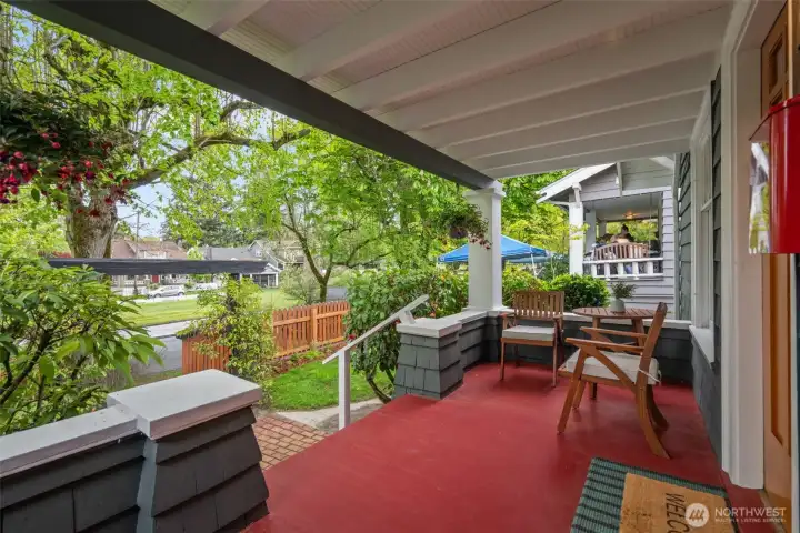 Charming front porch.