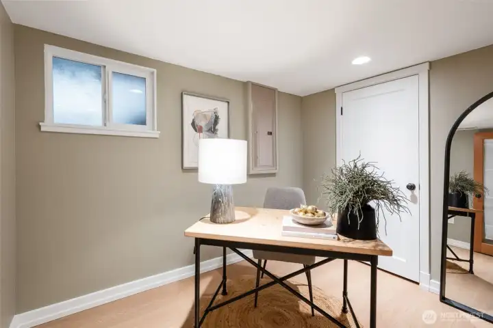 Lower level office space.