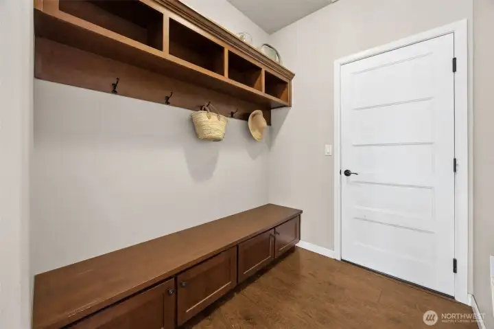 Custom Mudroom cabinetry.