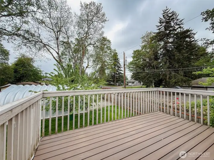 Balcony off Dining Area overlooking backyard