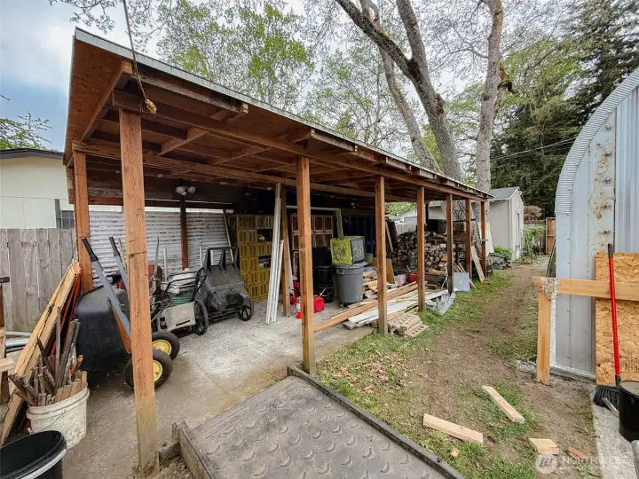 Covered Wood Shed (concrete floor)