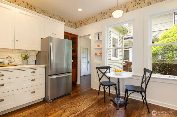 Breakfast nook is a perfect place to take a break