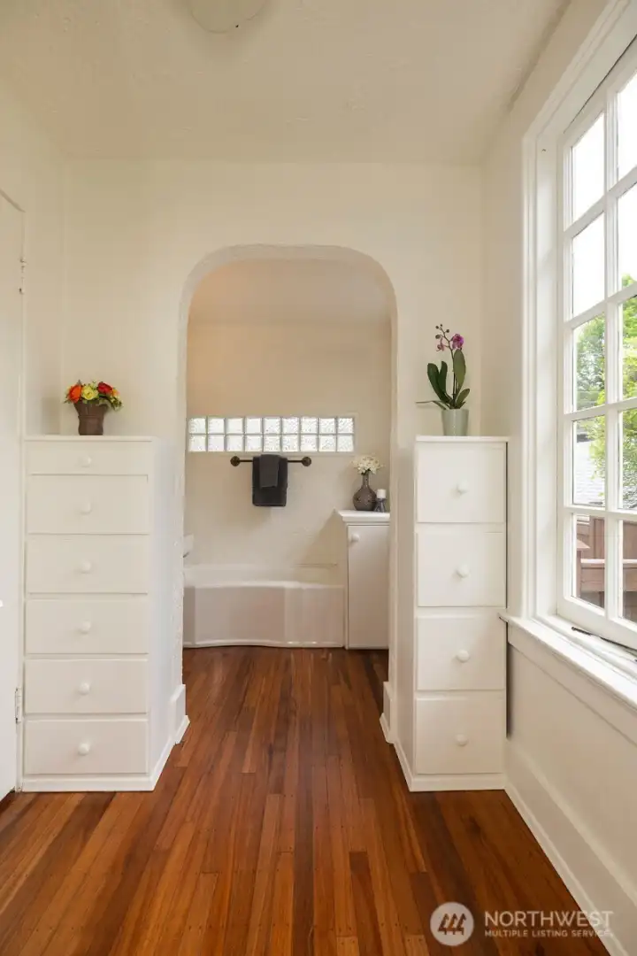 The full bath on the main floor