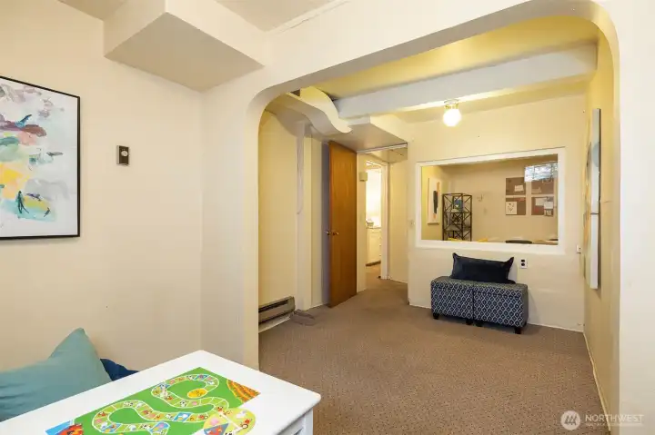Lower level hosts 3 finished rooms plus a 3/4 bath(not pictured)).