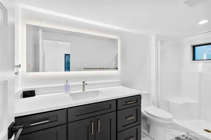 Full bath on 2nd level