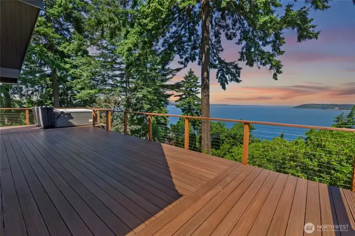 Deck overlooking the water