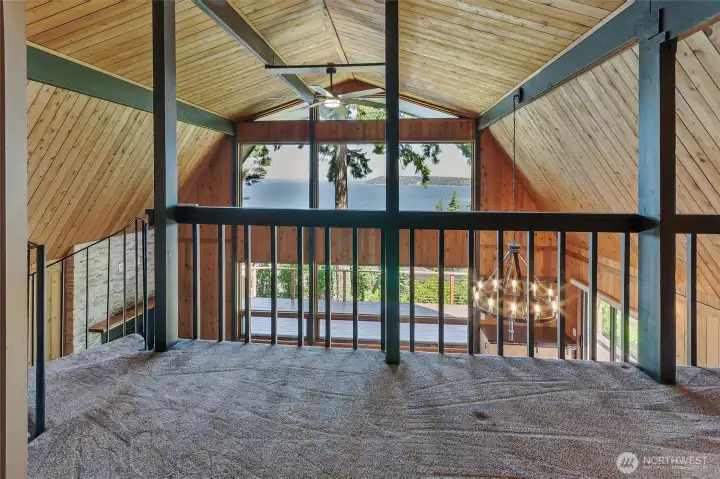 Loft overlooking the living room