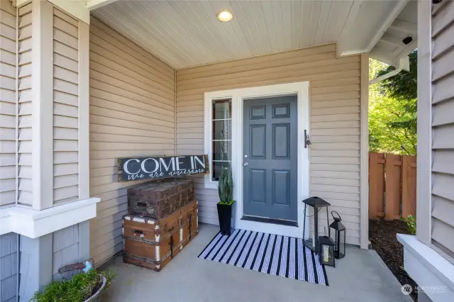 Welcoming patio invites you into this charming home