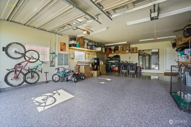 Deep Garage with epoxy floors