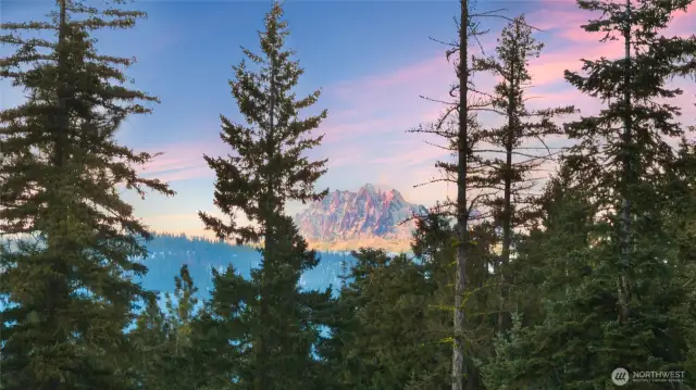 View of Mt. Stuart through the neighboring parcel.