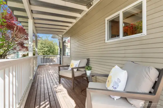 Covered porch looking towards 42nd