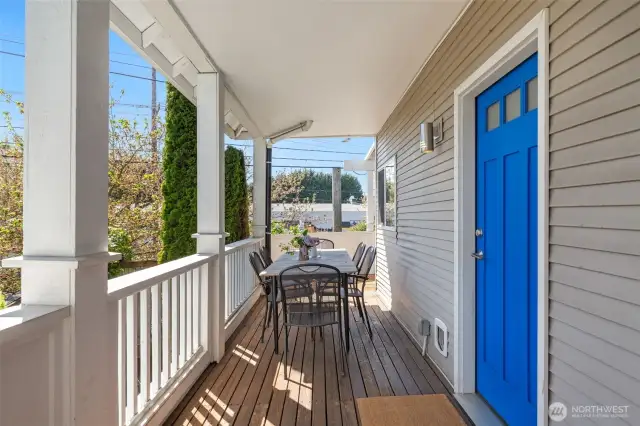Blue door on right is to the kitchen - seamless alfresco living!