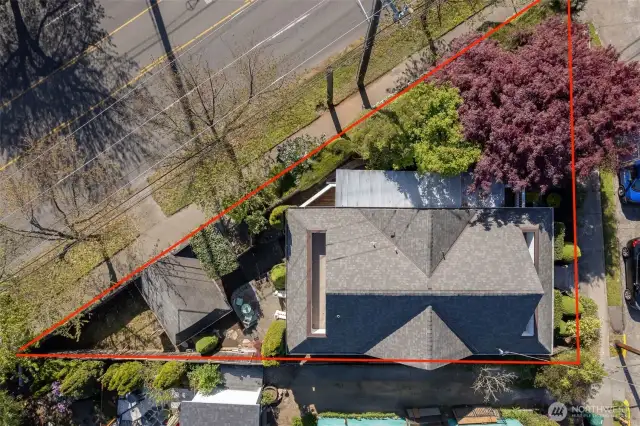 Fully fenced corner lot.