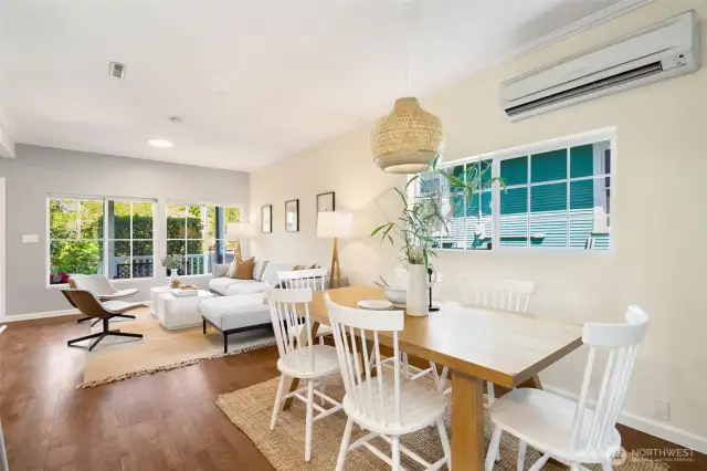 Great ceiling height, multiple windows and mini split for year round comfort.