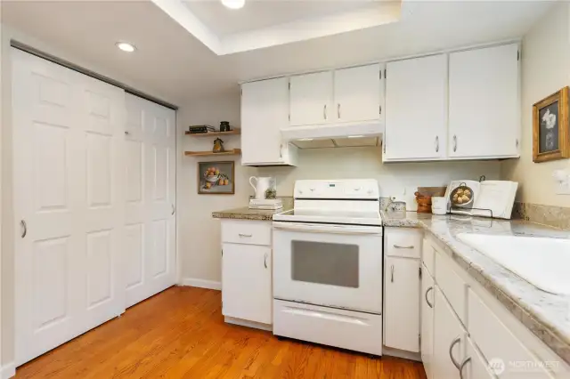 Nice size kitchen with large pantry.