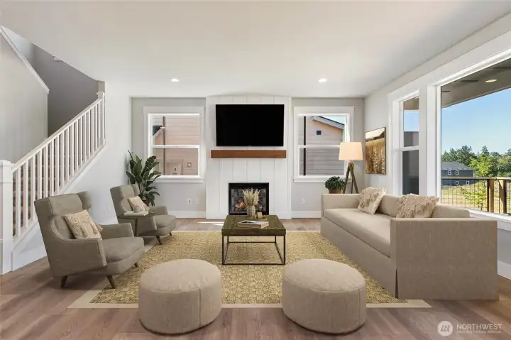 Staged Living Room - digitally staged for sample purposes only.