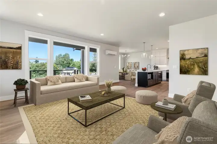 Staged Living Room - digitally staged for sample purposes only.